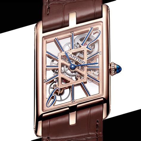 cartier asymmetric tank|cartier skeleton tank.